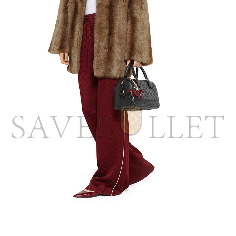 GUCCI GG EMBLEM MEDIUM BOSTON BAG 848886 (25*16*14cm)